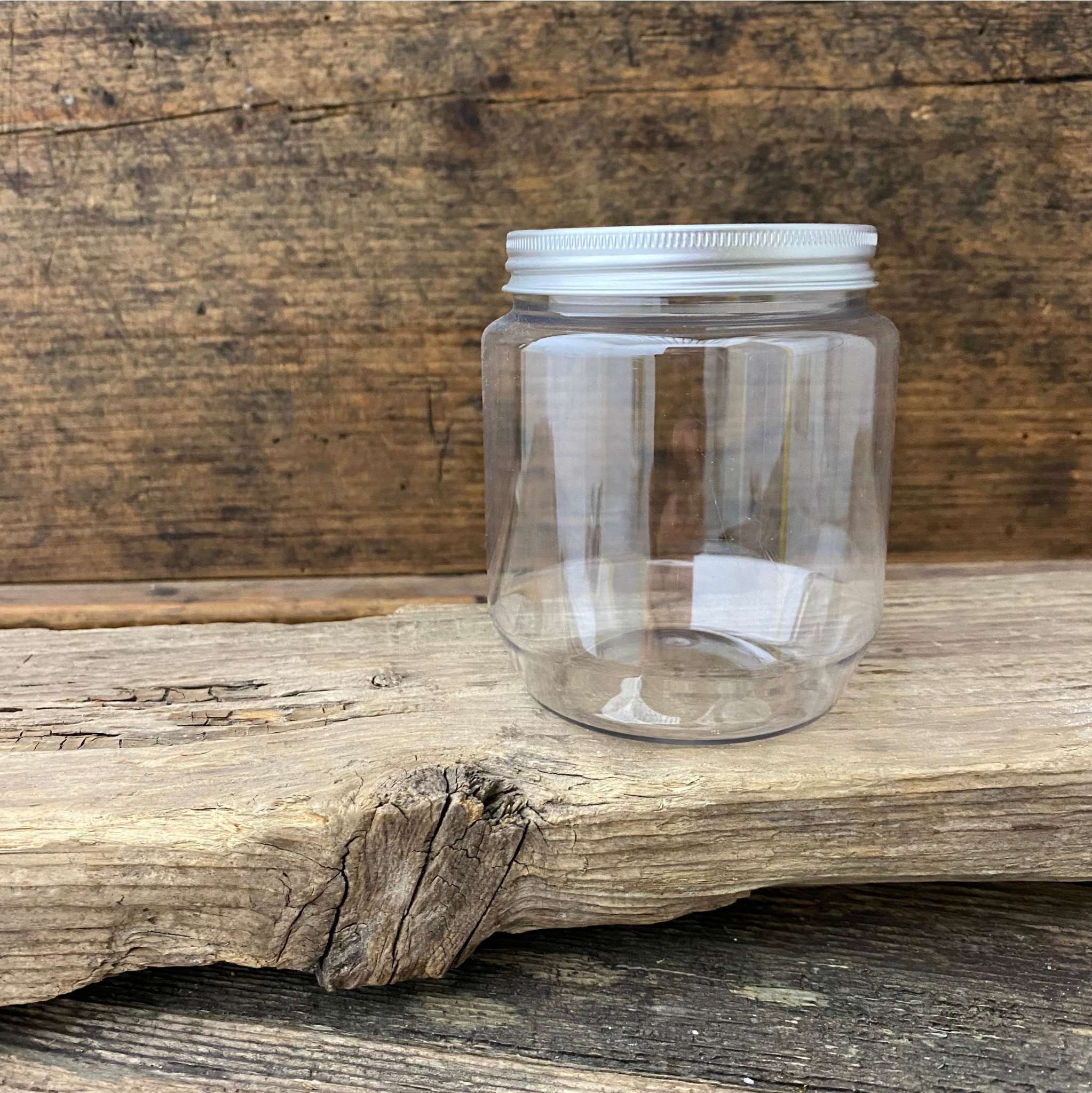 PET Tiegel Flora 370 ml, Aludeckel