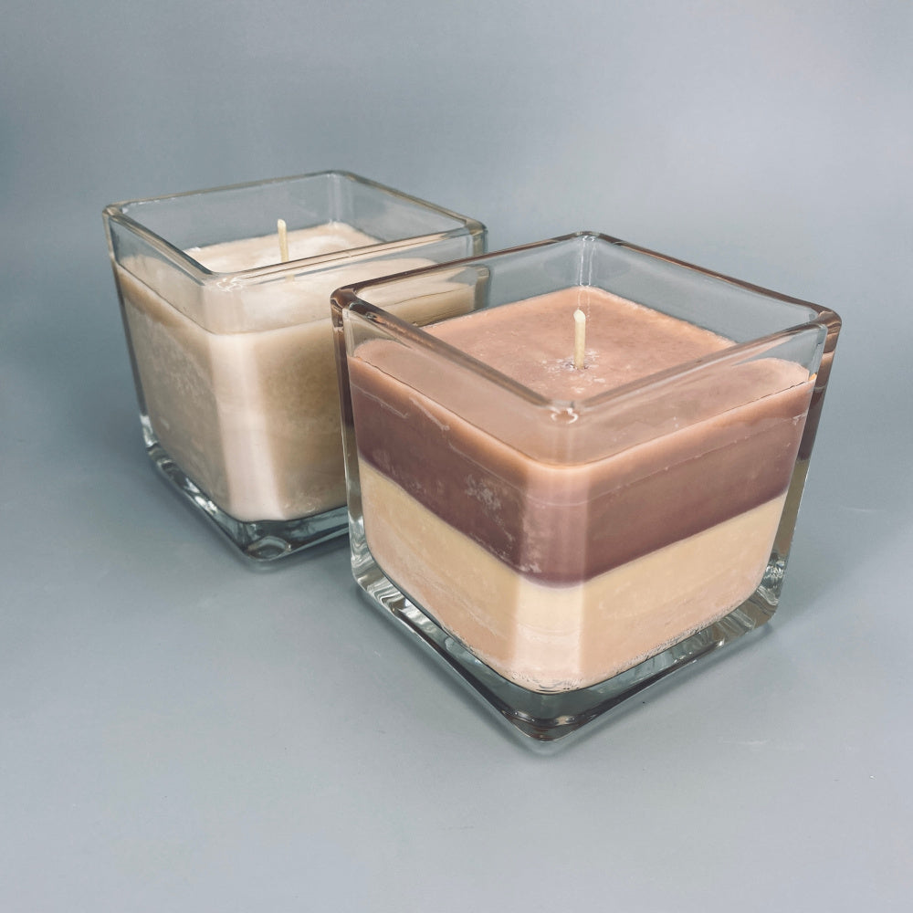 Cube Candle Glass Jar