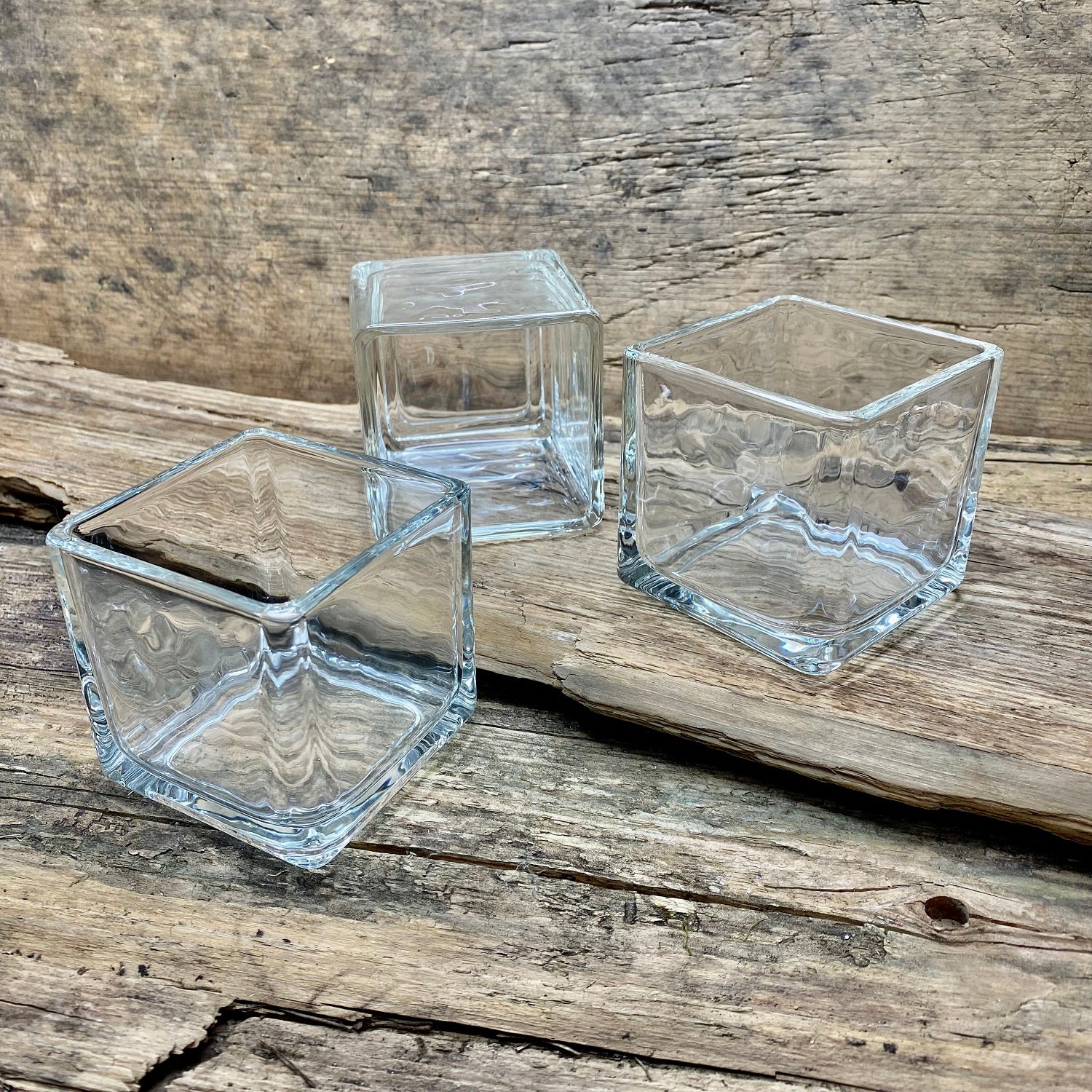 Cube Candle Glass Jar
